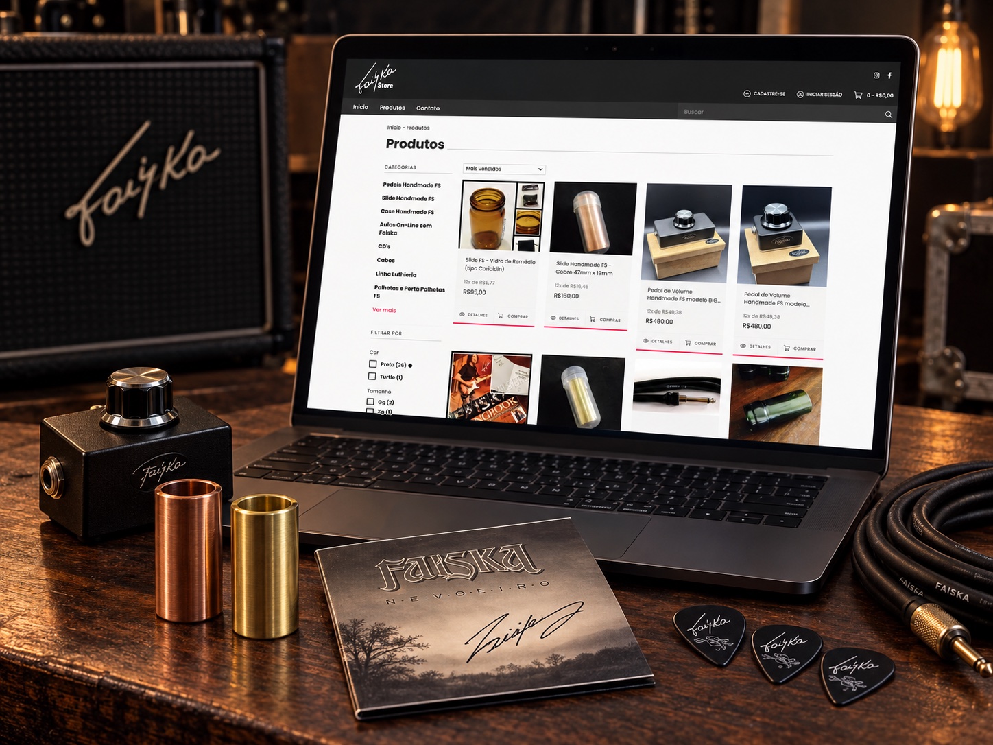 Produtos e acessórios da Faiska Store