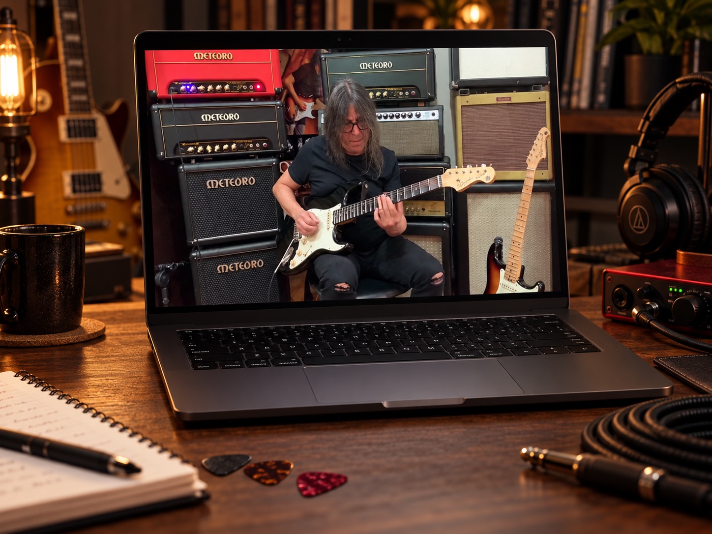 Jam Session Faiska e Você exibida em um computador